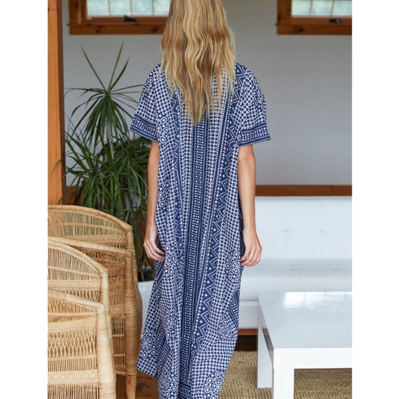 Emerson Fry Blue and White Striped Dress Coverup - Picture 4 of 16